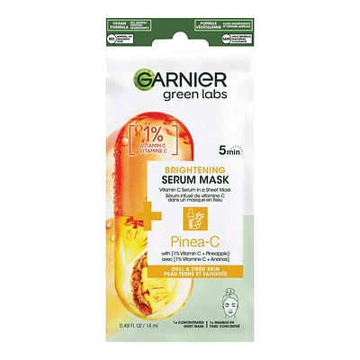 Garnier Green Labs Pinea-C Brightening Serum Sheet Mask - 15g