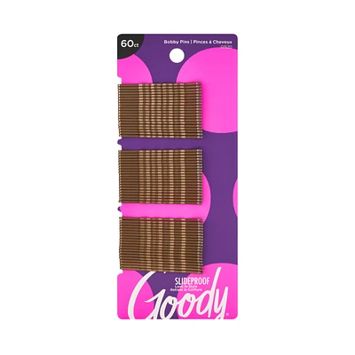 Goody Bobby Pins - Brown -60 pcs