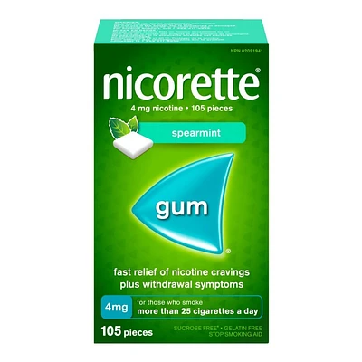 NICORETTE Nicotine Gums - Spearmint - 105's