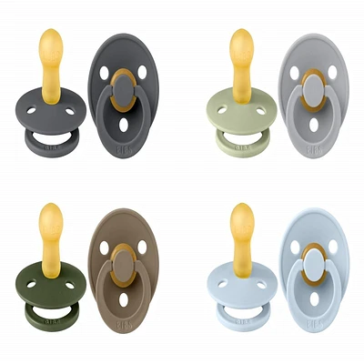 BIBS Colour Baby Pacifier - Size 2 - Assorted - 2 Pack