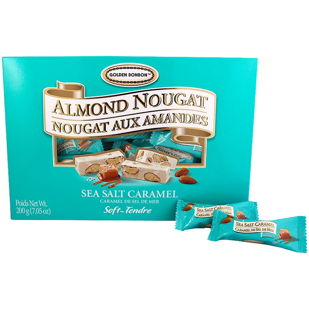 Golden BonBon Almond Nougat - Sea Salt Caramel - Soft - 200g