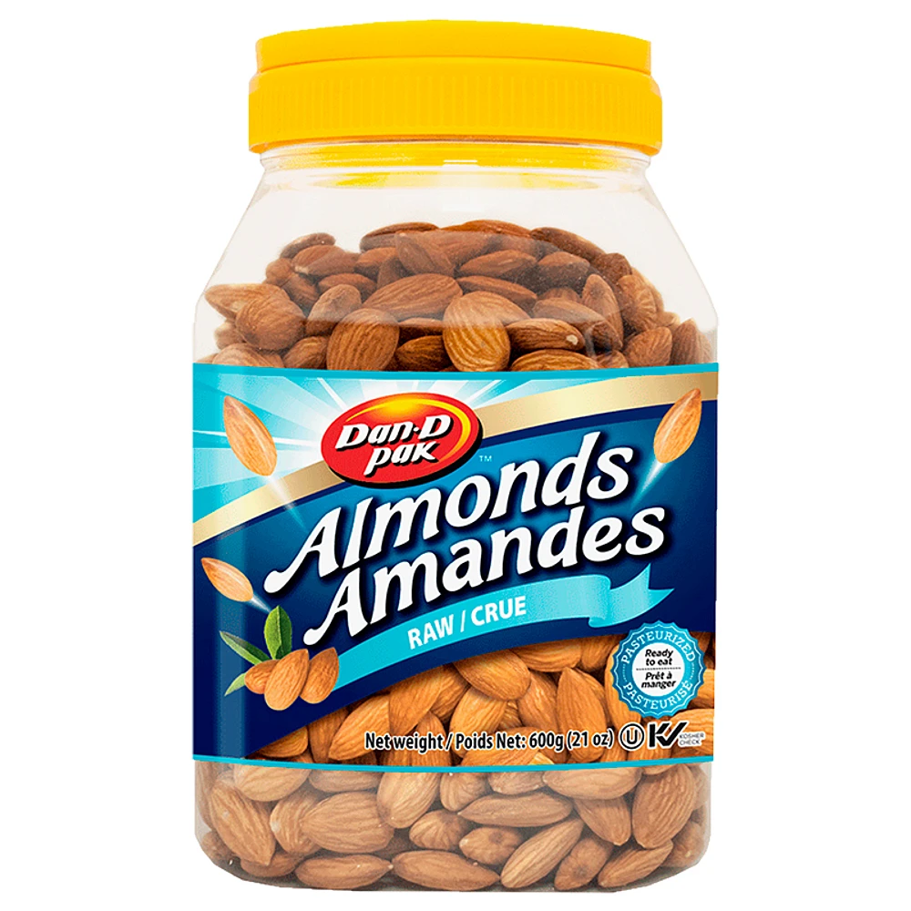 DAN-D-PAK Almonds Natural Raw - 600g