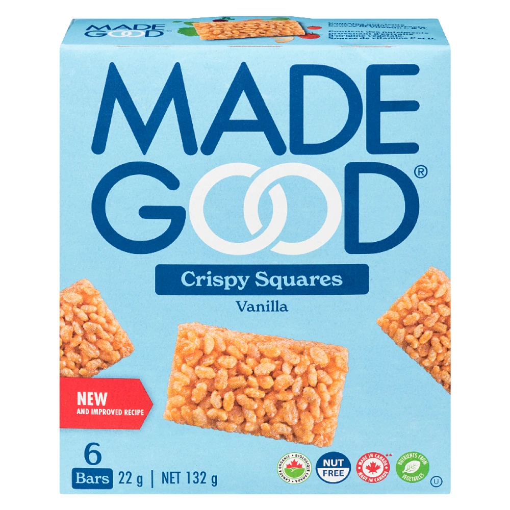 MadeGood Crispy Squares - Vanilla - 6x22g