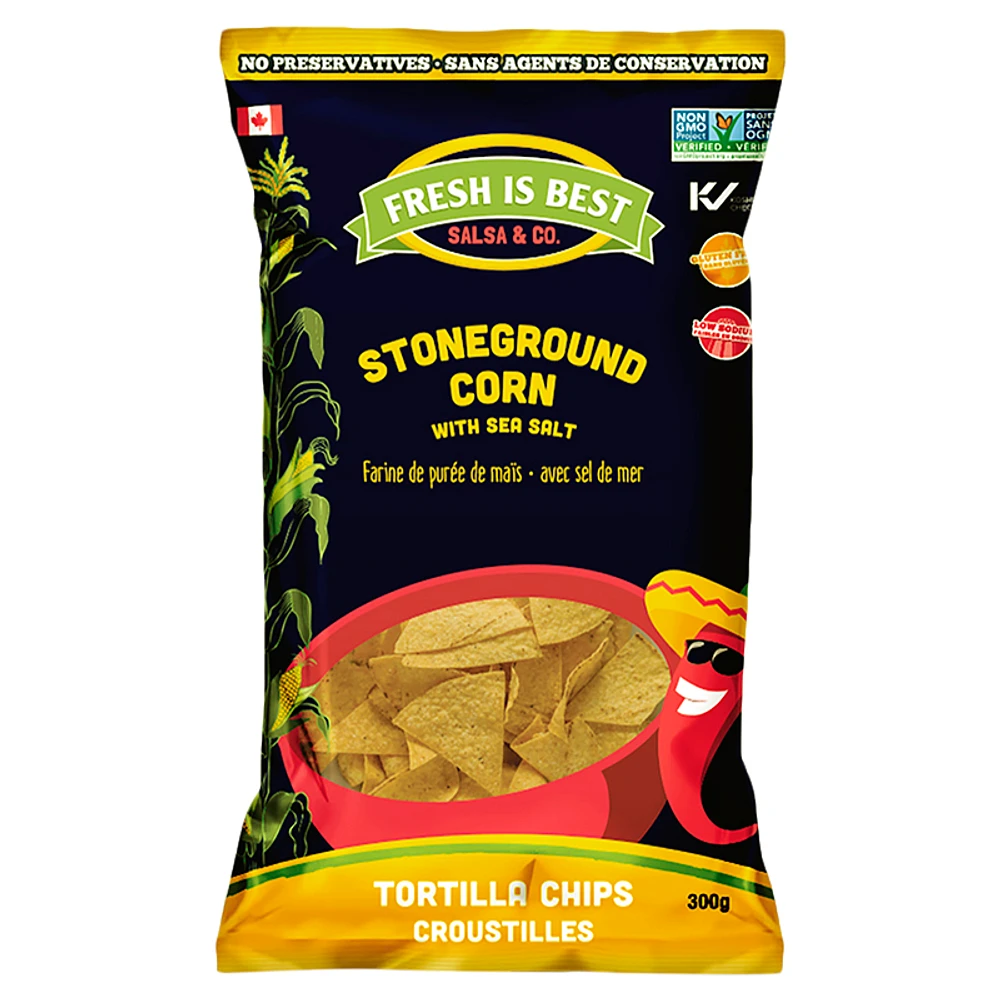 Fresh is Best Tortilla Chips - Stoneground Corn with Sea Salt- 300g