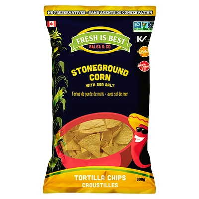 Fresh is Best Tortilla Chips - Stoneground Corn with Sea Salt- 300g