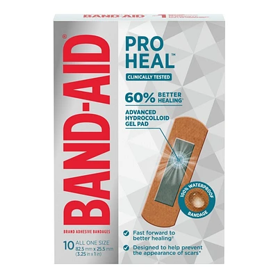 BAND-AID Pro Heal Adhesive Bandages - Regular - 10's