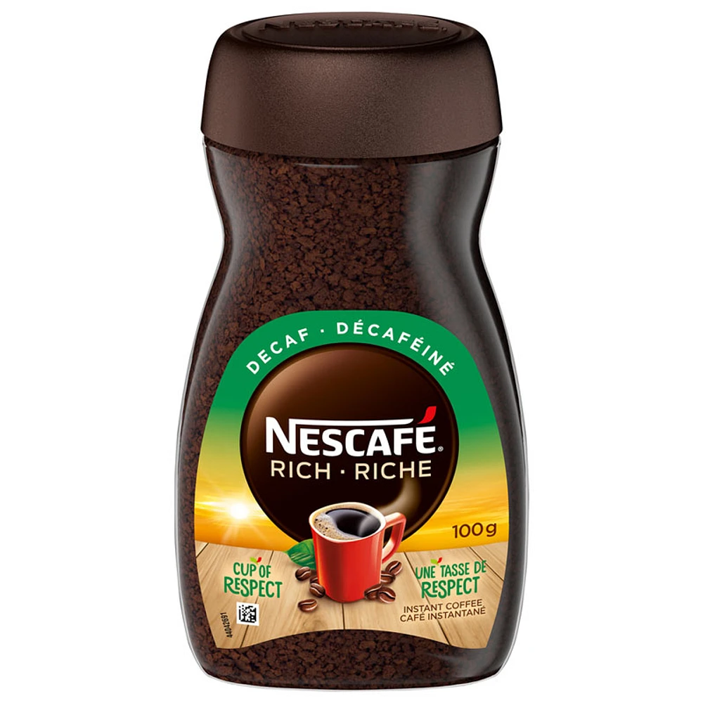 Nescafe Rich Instant Coffee - Decaffeinated - 100g