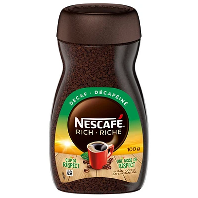 Nescafe Rich Instant Coffee - Decaffeinated - 100g