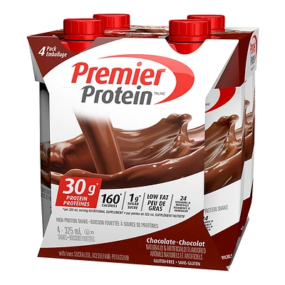 Premier Protein High Protein Shake - Chocolate - 4 x 325ml
