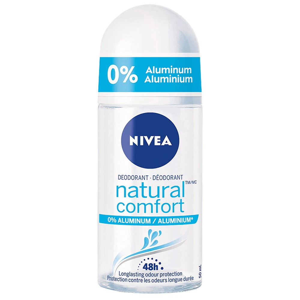 Nivea Natural Comfort Aluminum Free Roll On Deodorant - 50mL