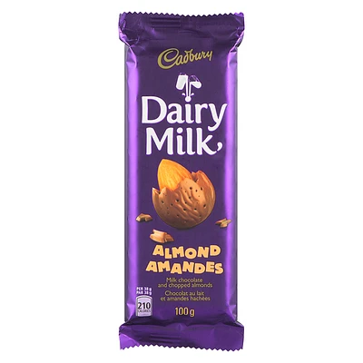 Cadbury Dairy Milk Chocolate Bar - Almond - 100g