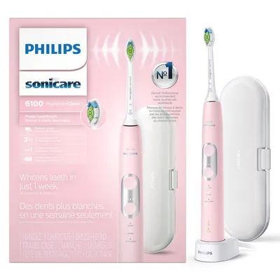Philips Sonicare ProtectiveClean 6100 Toothbrush - Pastel Pink - HX6876/21
