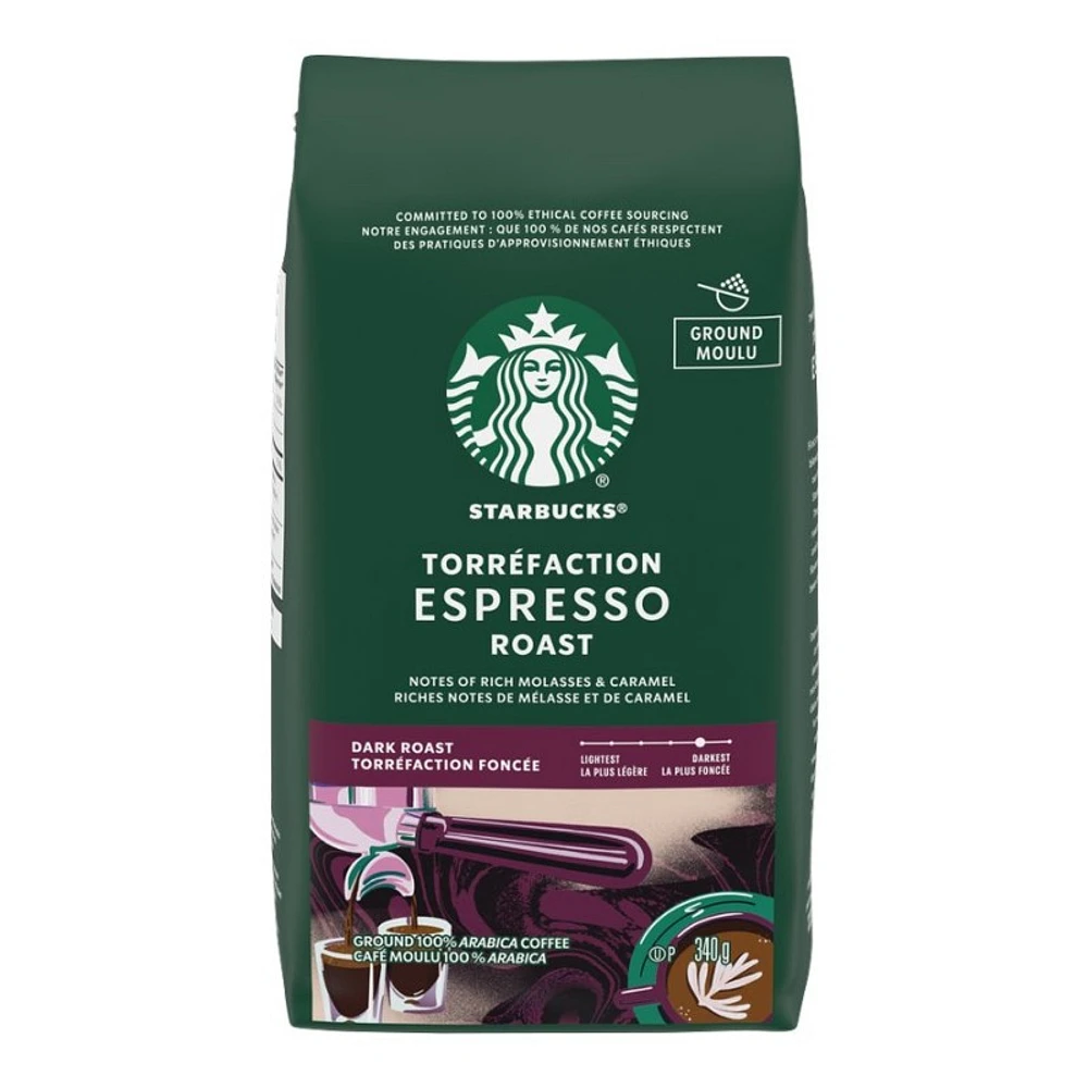 Starbucks Coffee - Espresso Dark Roast - Ground Coffee - 340g