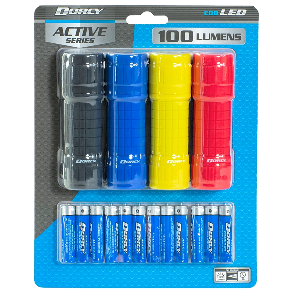 Dorcy COB Flashlight Combo - 4 pack - 41-6529