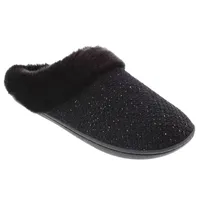 Isotoner Lurex Chenille Hoodback Slippers