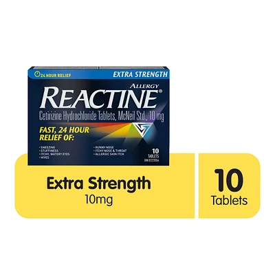 Reactine Allergy Extra Strength Cetirizine Hydrochloride Tablets - 10mg - 10's