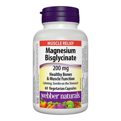 Webber Naturals Magnesium Bisglycinate Capsules - 200mg - 60's