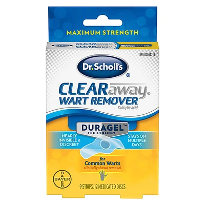 Dr. Scholl's Clear Away Wart Remover - 9 Strips/12 Discs