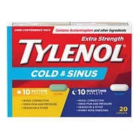 Tylenol* Extra Strength Cold and Sinus Caplets - 20's� �