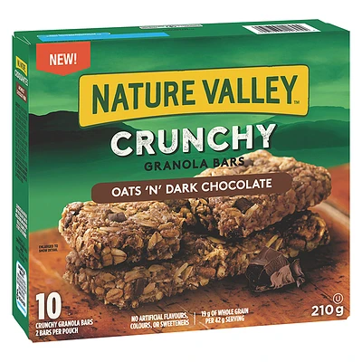 Nature Valley Crunchy Granola Bars - Oats 'N' Dark Chocolate - 210g