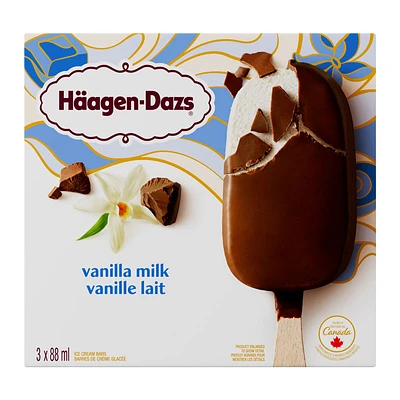 Haagen-Dazs Ice Cream Bars - Vanilla Milk Chocolate - 3 x 88ml