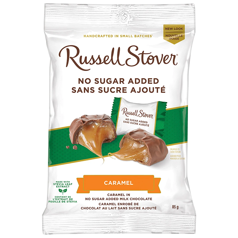 Russell Stover No Sugar Added Bagged Chocolate - Caramel - 85g