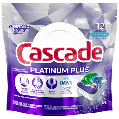 Cascade Platinum Plus Dishwasher Detergent - 12's