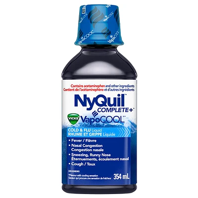 Vick NyQuil Complete+ VapoCOOL Cold & Flu Liquid - 354ml
