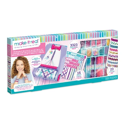 Make It Real Friendship Bracelet Maker Mega Set - 3323 pieces - 23.7 x 2.3 x 10 Inches