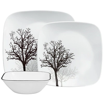 Corelle Timber Shadow Set - 12pc - Square