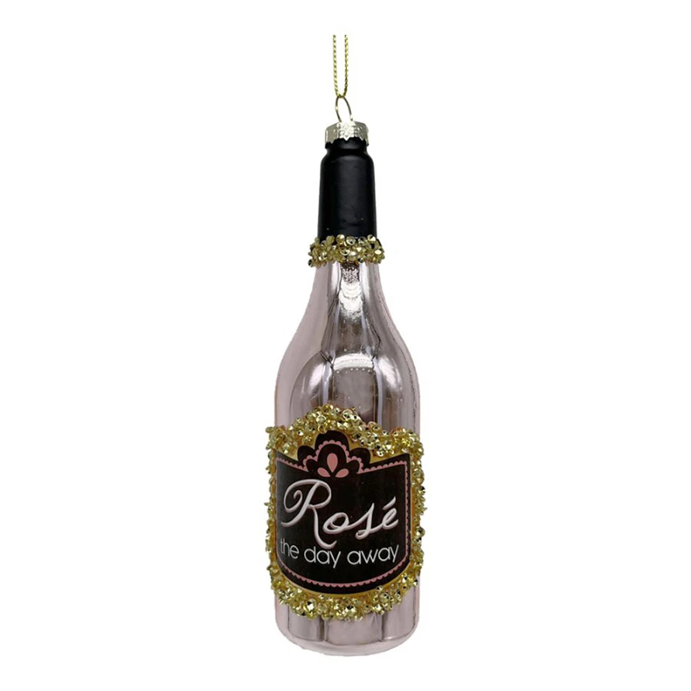 Christmas Forever Christmas Tree Ornament - Rose Wine Bottle