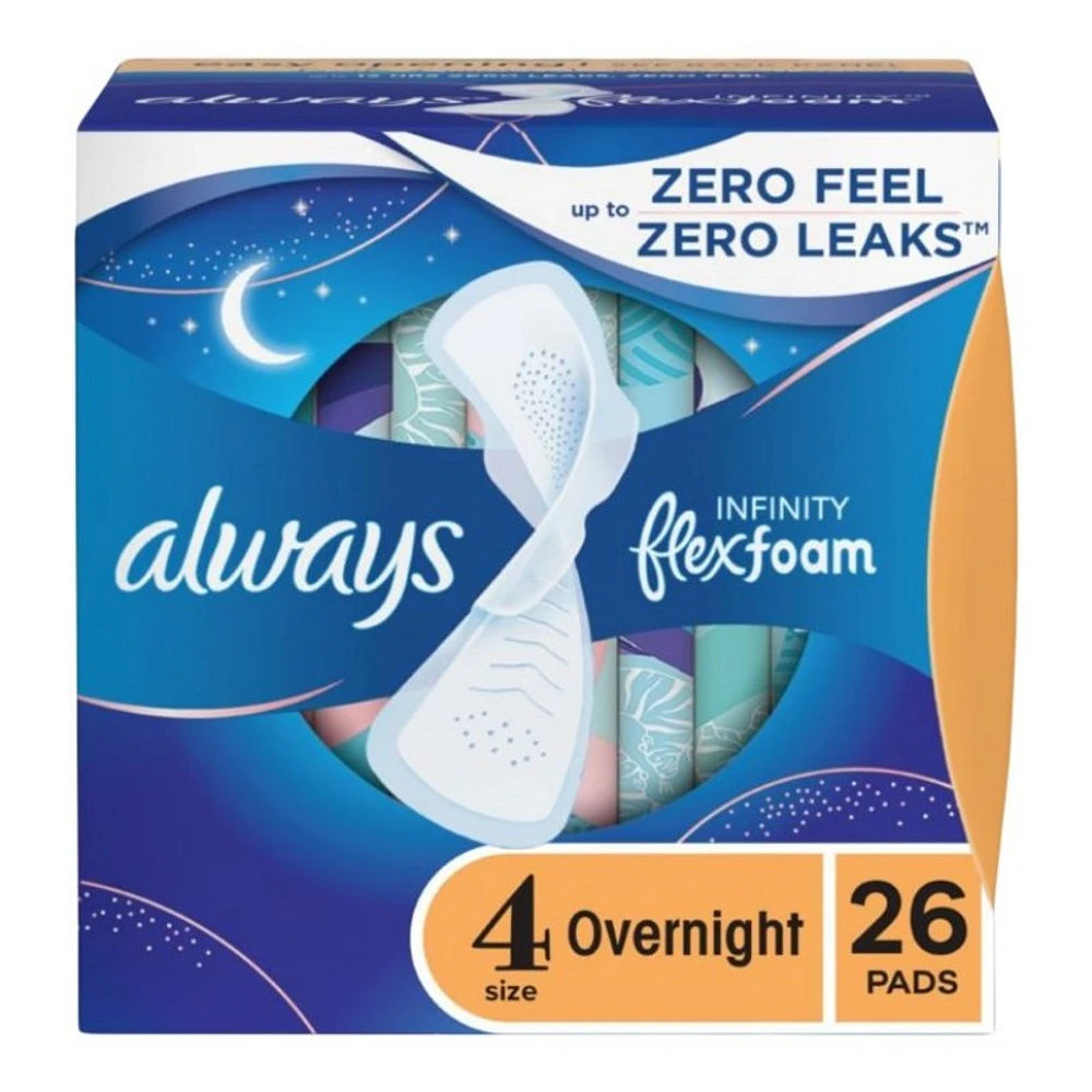 Always Infinity Sanitary Pads - Overnight - Size 4