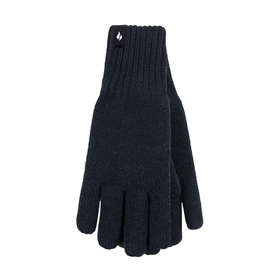 Heat Holders Men's Knit Gloves - Black - Large