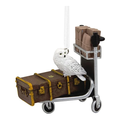 Hallmark Ornaments Harry Potter Christmas Tree Ornament - Luggage Trolley with Hedwig