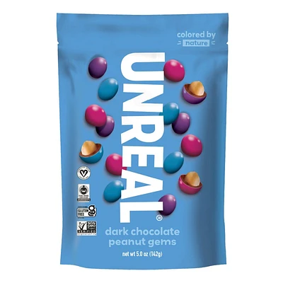 Unreal Vegan Dark Chocolate Peanut Gems - 142g