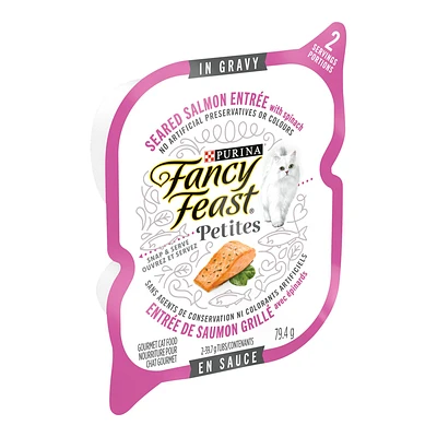 Fancy Feast Petites Wet Cat Food - Seared Salmon Entree With Spinach - 39.7g