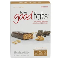 Love Good Fats Snack Bars - Peanut Butter Chocolatey - 4x39g