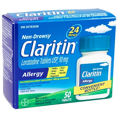 Claritin Non-Drowsy 24 Hour Allergy - 10mg - 50 Tablets