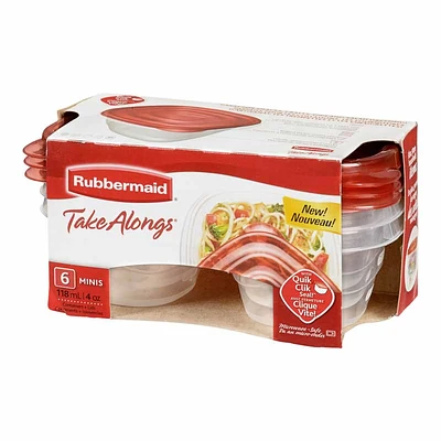 Rubbermaid TakeAlong Mini's - 118ml/6 pack