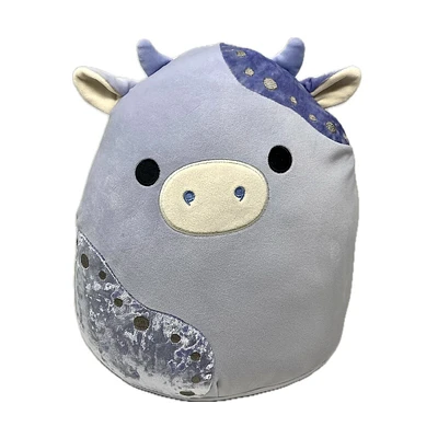 Squishmallows Stuffed Velvet Plush Toy - Marzio Cow - 12 Inch