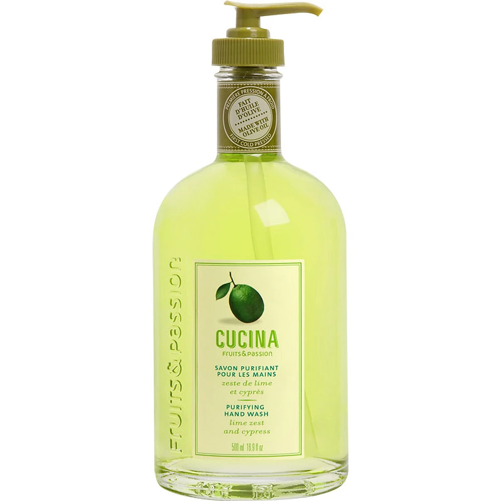 Fruits & Passion Cucina Hand Soap - Lime Zest and Cypress - 500ml