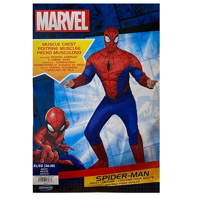 Marvel Spider-Man Muscle Chest Adult Halloween Costume - Men - Extra Large