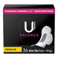 U by Kotex Balance Ultra Thin Sanitary Pad - Regular - 36 Count