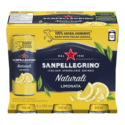  Sanpellegrino Naturali Sparkling Water - Limonata - 6 x 330ml