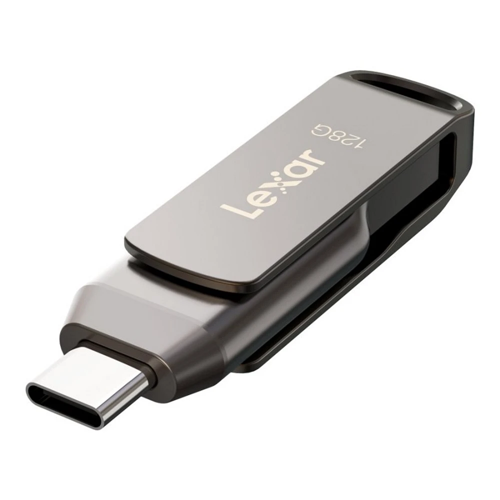 Lexar JumpDrive Dual Drive D400 USB 3.1 Flash Drive - 128GB - LJDD400128G-BNQNU