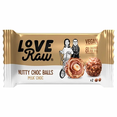 Love Raw Nutty Choc Balls - Milk Chocolate - 28g