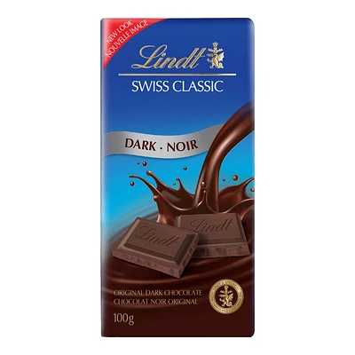 Lindt Swiss Classic Dark Chocolate Bar - 100g