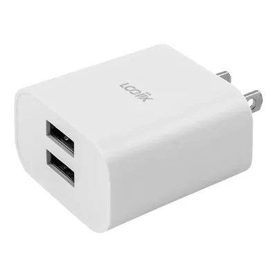 LOGiiX Power Cube Classic Duo 12 Watt USB Power Adapter