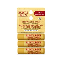 Burt's Bees Beeswax Lip Balm - 3 x 4.25g