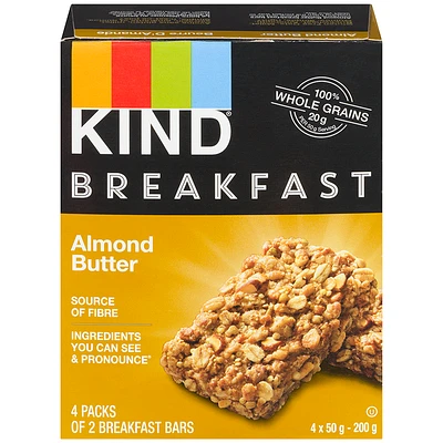 Kind Breakfast Bar - Almond Butter - 4x50g